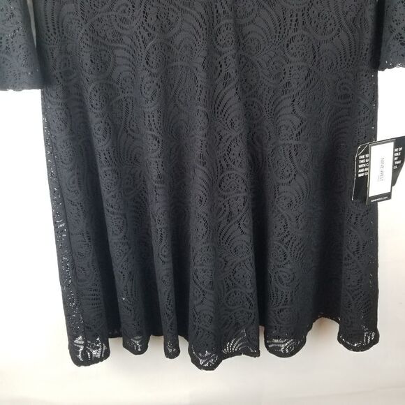 NWT. NINE WEST BLACK LACEY DRESS. SIZE 12 - Picture 6 of 16
